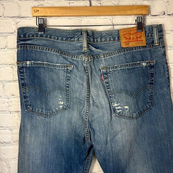 Levi’s Mens 508 Regular Taper Distressed Jeans size W36 x L32 - Picture 6 of 12